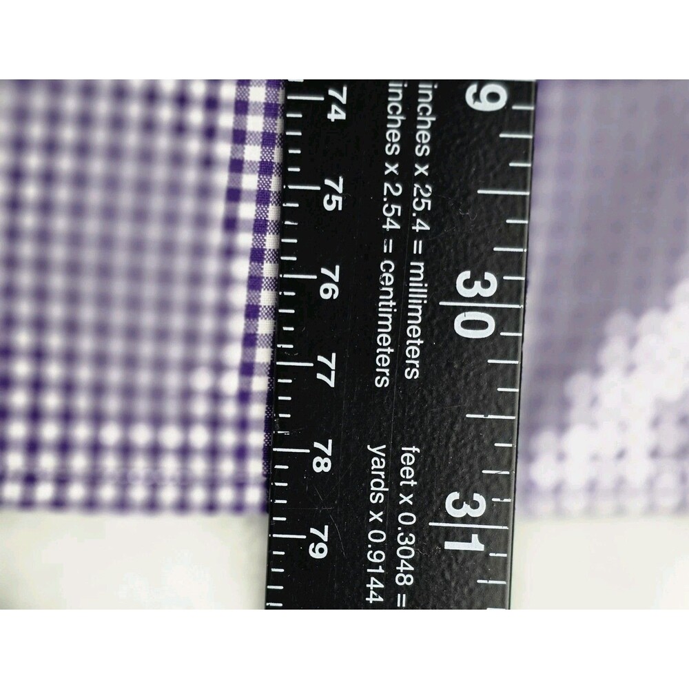 Polo Ralph Lauren Men's 18 36/37 Slim Fit Purple & White Gingham Shirt - Picture 8 of 8